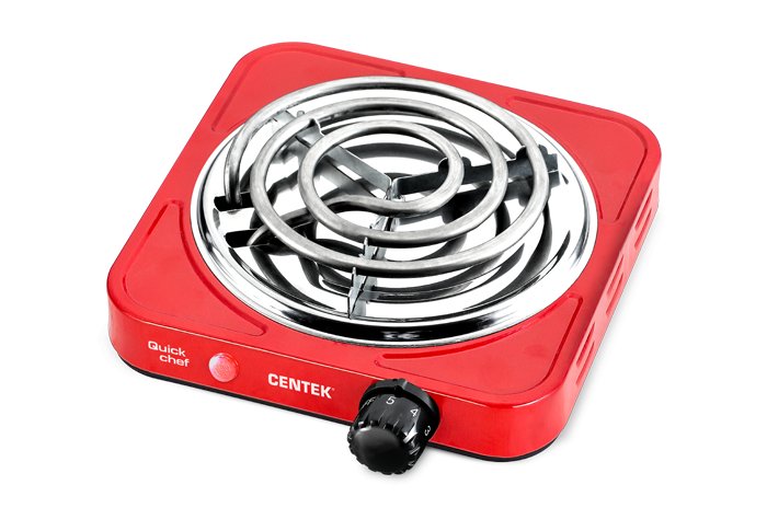 Плитка электрическая Centek CT-1508 (Red) 1конфорка ТЭН 140мм, 1000Вт, индикатор работы