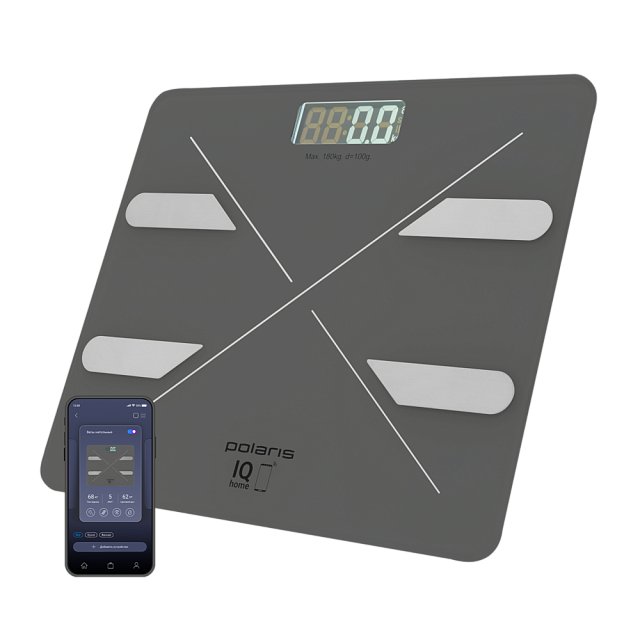 Весы напольные Polaris PWS 1898 IQ Home графитовый