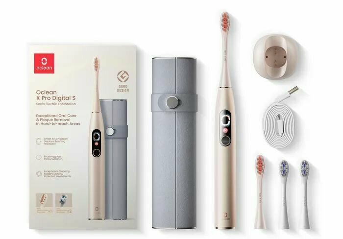 Комплект электрических зубных щеток Oclean X Pro Digital Set Золотой