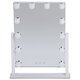 Зеркало BRABIX 609336 для макияжа гримерное с подсветкой, 12 LED-ламп, 3 режима свечения, размер 29х38см, работа от сети 220V белый