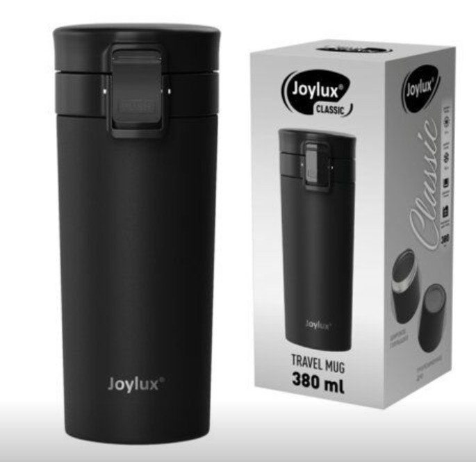 Термокружка JOYLUX Classic 700270 нерж, 380мл черный матовый