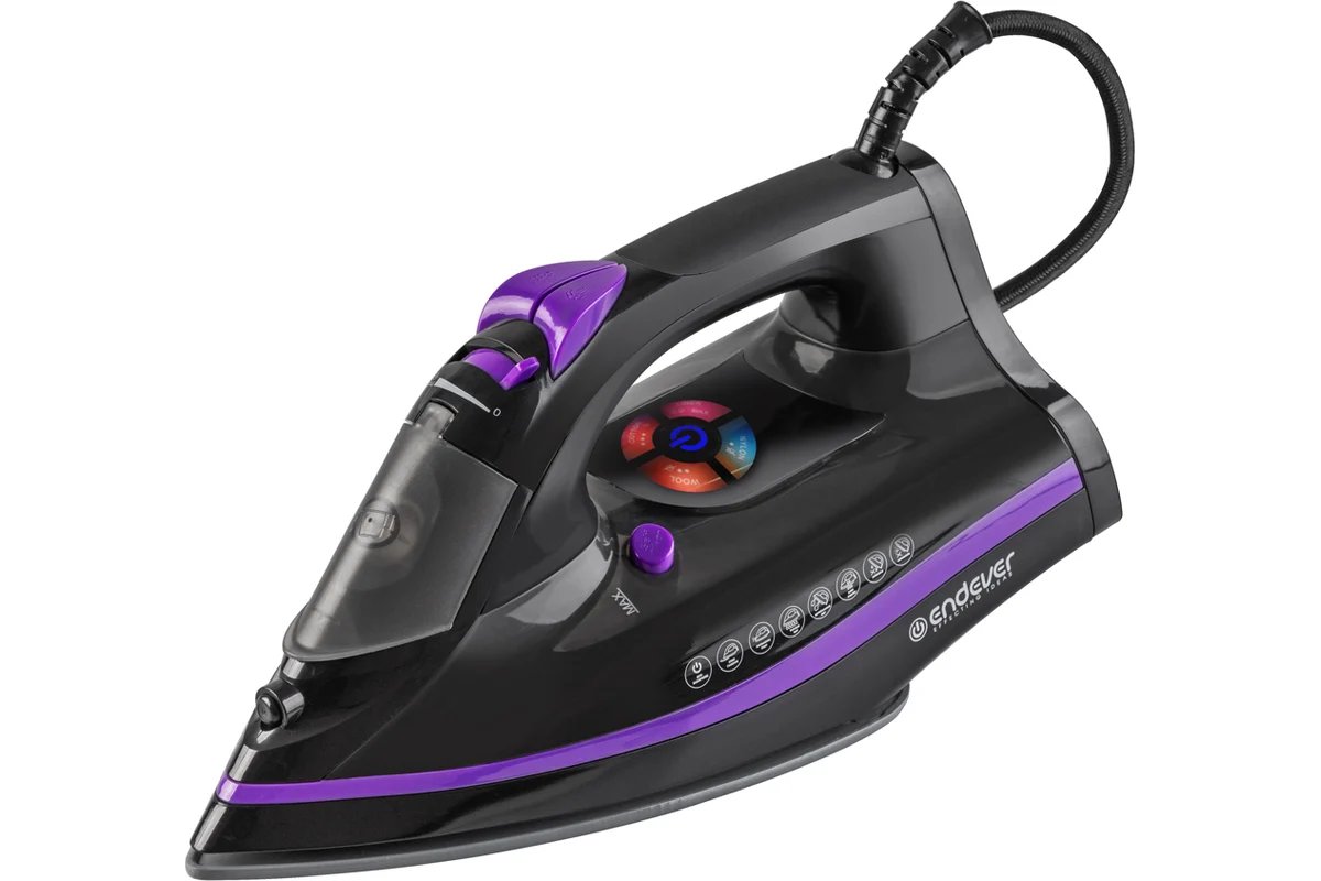 Утюг Endever Delta-230 черный/фиолетовый
