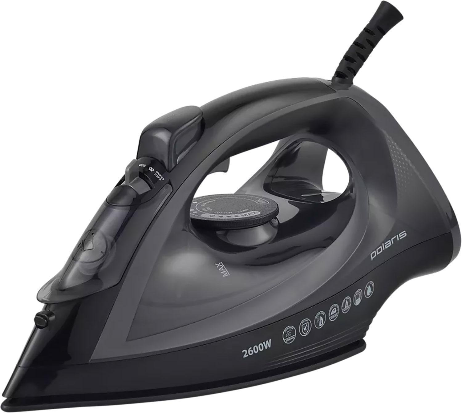 Утюг Polaris PIR-2605AK 2600Вт, кер, автоотк 3М черный/графитовый