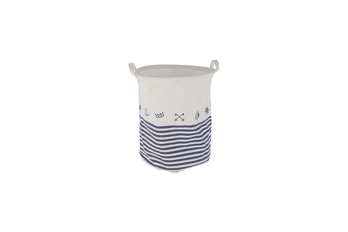 Корзина для белья 35*35*44 см, с пластиковым кольцом, хлопок, пластмасса (1/40)
