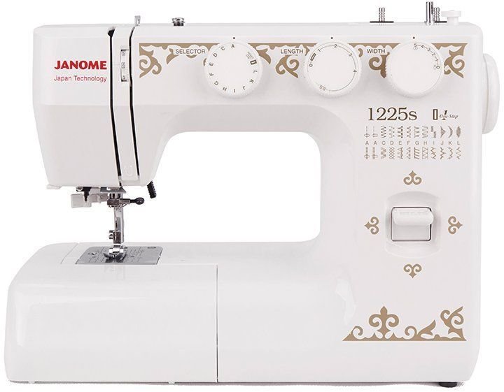 Швейная машина Janome 1225 S (1225S), электромеханическая, качающийся челнок, количество операций: 25