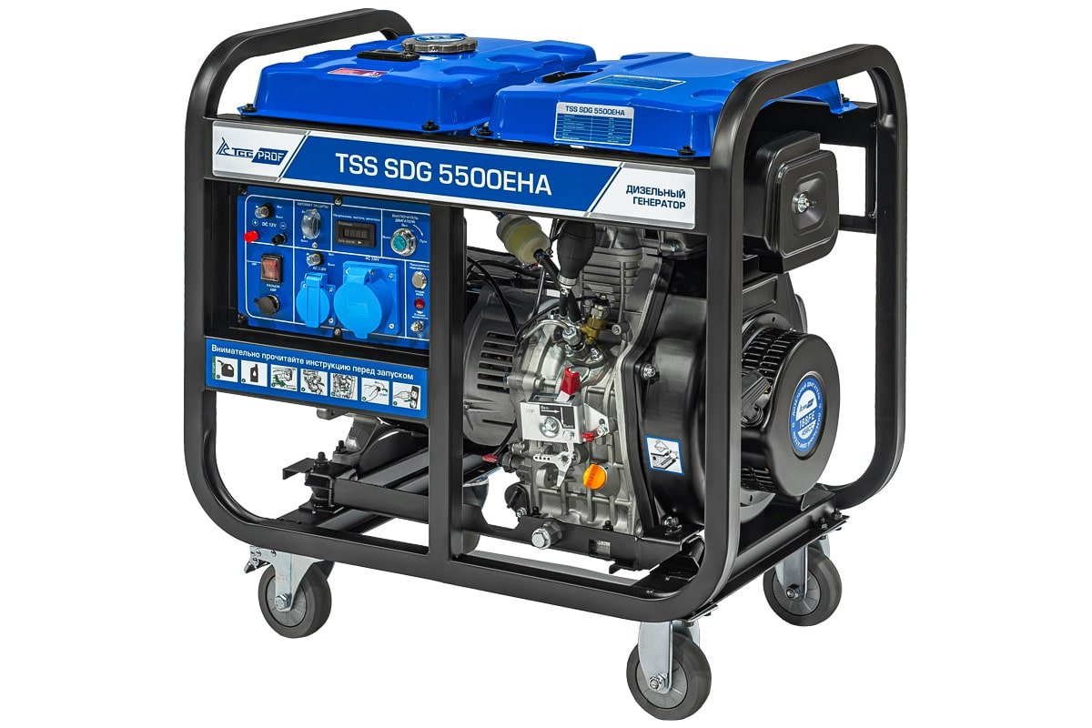 Генератор дизельный TSS SDG 5500EHA, 220/12 В, 5.5кВт