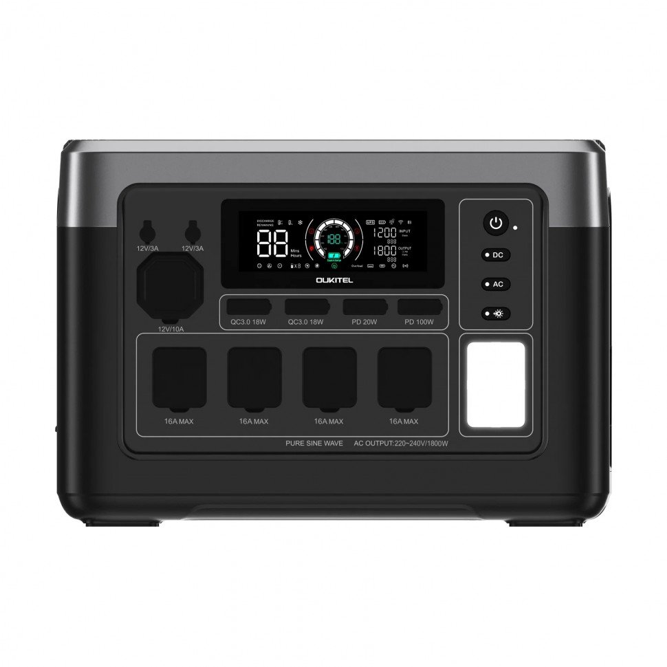 Электростанция портативная OUKITEL P1000E Plus 1800W 1024Wh